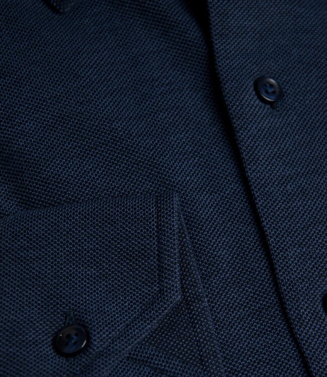 Donkerblauw knitted overhemd 2