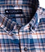 FORMEN Petrolblauw geruit hemd flanel