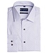 Wit hemd met camel-navy print 3 thumbnail