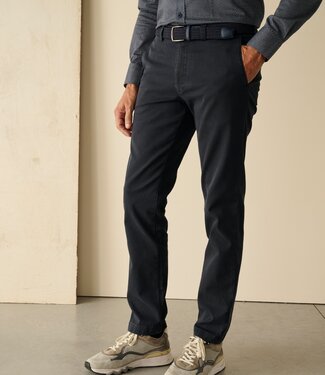 FORMEN chino broek dobby stretch navy