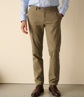 FORMEN chino broek dobby stretch light taupe