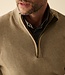 Quarter zip herentrui - katoen beige 2 thumbnail