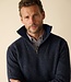 FORMEN short zip herentrui - lamswol navy