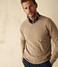 FORMEN V-hals trui - wolmix beige
