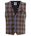waistcoat geruit bruin-blauw 3 thumbnail