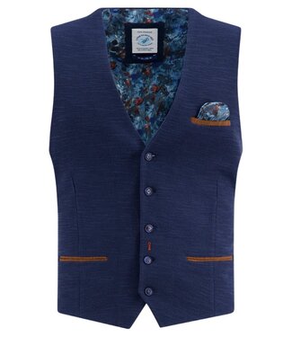 FORMEN waistcoat knitted navy