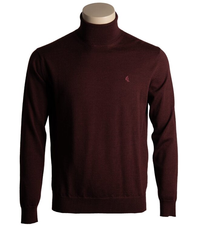Fijne rolkraagtrui - merino bordeaux 5