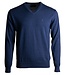 V-hals trui - merino denim blauw 3 thumbnail