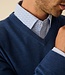 V-hals trui - merino denim blauw 2 thumbnail