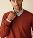 V-hals trui - merino terracotta 2 thumbnail