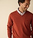 FORMEN V-hals trui - merino terracotta