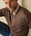 FORMEN V-hals trui - merino taupe