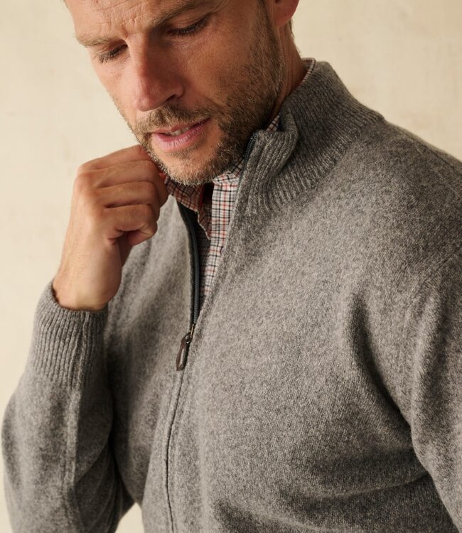 Cardigan met rits - wolmix grijs 2