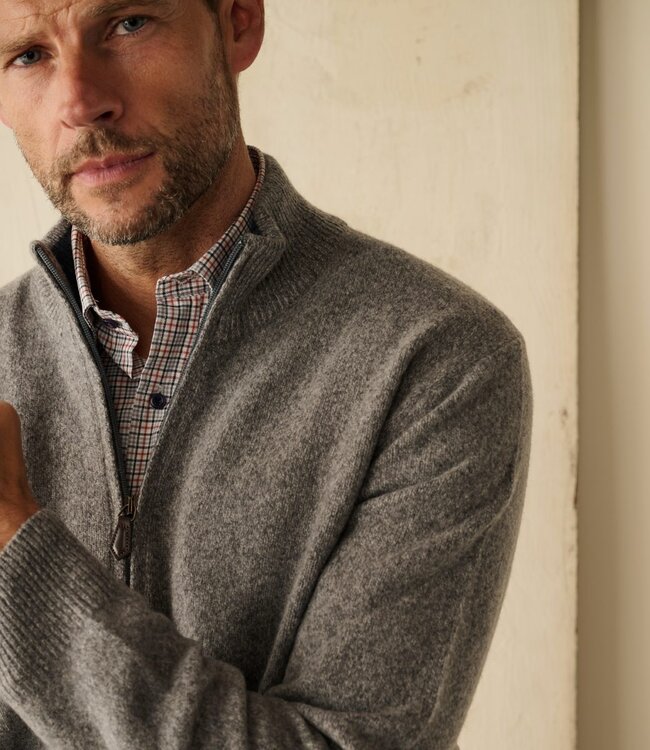 Cardigan met rits - wolmix grijs 3