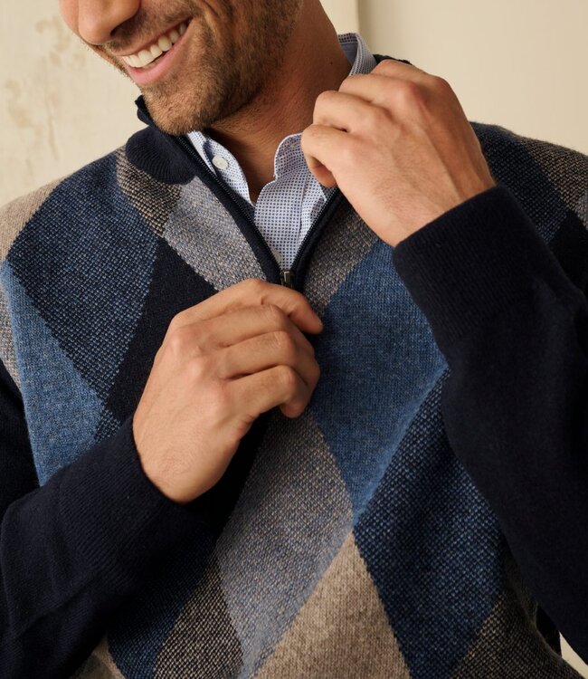 Herentrui korte rits argyle - wolmix 2