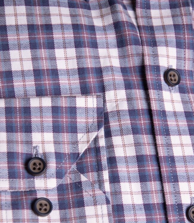 Bordeaux geruit hemd in twill katoen 7