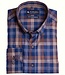 Bruin-blauw twill geruit hemd 4 thumbnail