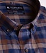 Bruin-blauw twill geruit hemd 3 thumbnail