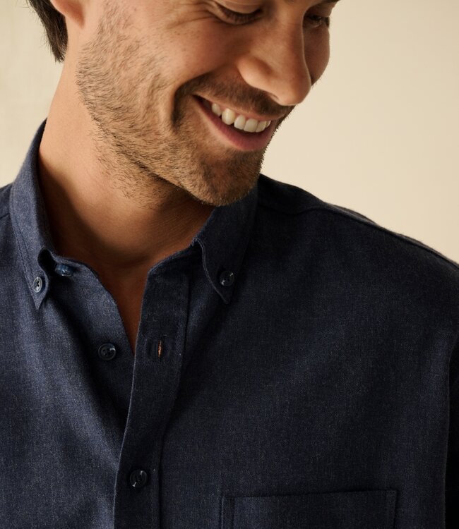 Wooltouch hemd blauw flanel 2