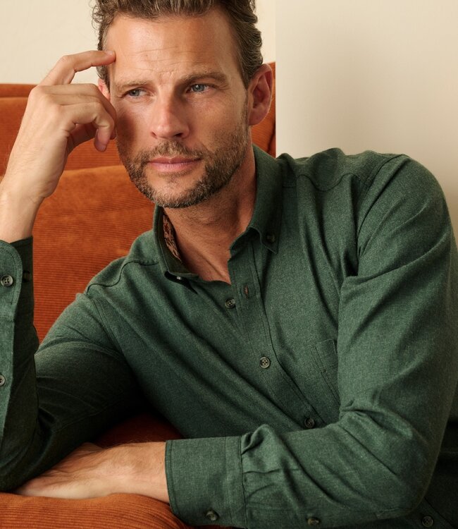 Wooltouch hemd groen flanel 3