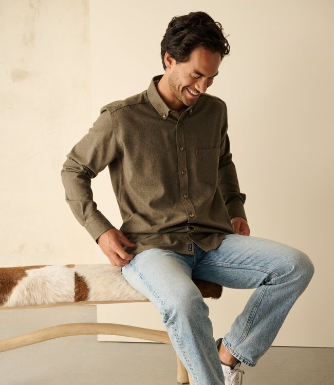 Wooltouch hemd bruin flanel 1