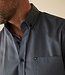Donkerblauw hemd met rode print poplin 2 thumbnail