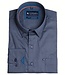 Donkerblauw printhemd poplin 3 thumbnail
