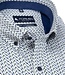 FORMEN Groen hemd met all-over print