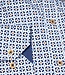 Blauw hemd met tegelmotief poplin 2 thumbnail
