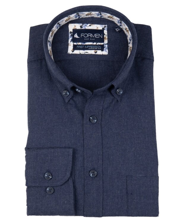 Wooltouch hemd blauw flanel 5