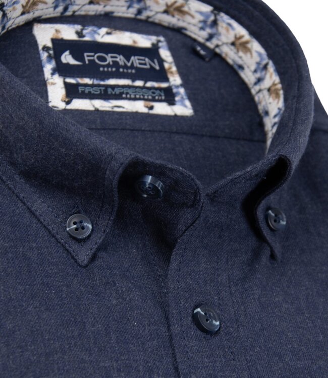 Wooltouch hemd blauw flanel 4
