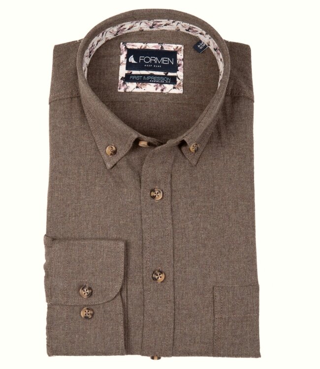 Wooltouch hemd bruin flanel 5