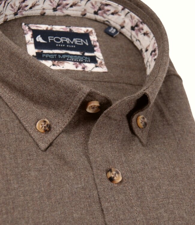 Wooltouch hemd bruin flanel 3