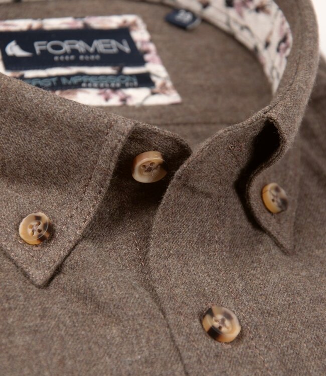 Wooltouch hemd bruin flanel 6
