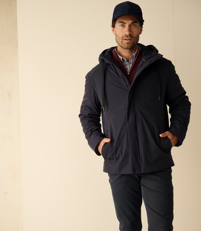 Herenjas softshell padded donkerblauw 1