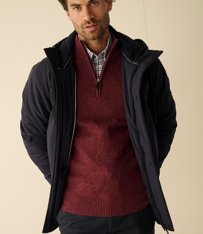 Herenjas softshell padded donkerblauw 3