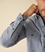Slim fit jeansblauw twill flanel hemd 2 thumbnail