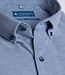 Slim fit jeansblauw twill flanel hemd 5 thumbnail