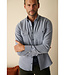 Slim fit jeansblauw twill flanel hemd 6 thumbnail