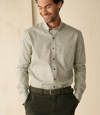 FORMEN Slim fit hemd met fijn bloem motief