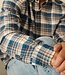 Petrolblauw geruit hemd flanel 2 thumbnail