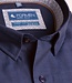 Donkerblauw slim fit hemd Oxford katoen 4 thumbnail