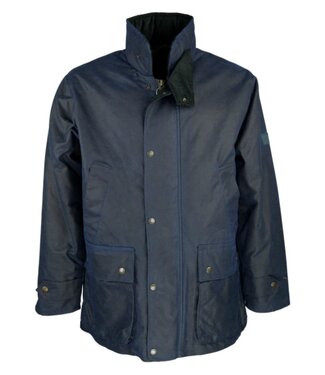 FORMEN Padded heren waxjas - donkerblauw