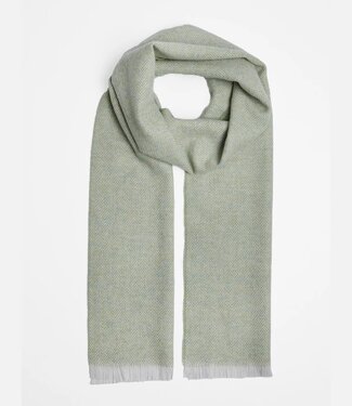 FORMEN Herensjaal herringbone - lamswol groen