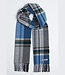 FORMEN Herensjaal tartan - lamswol blauw-grijs