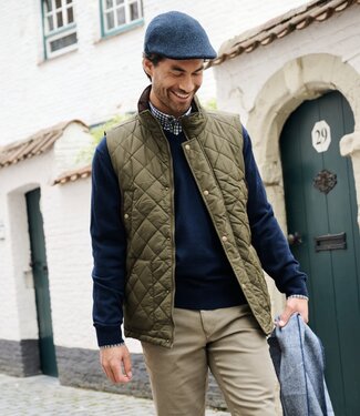 FORMEN Kakigroene quilted bodywarmer