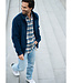 Heren fleece jacket blauw 4 thumbnail