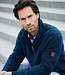 Heren fleece jacket blauw 2 thumbnail