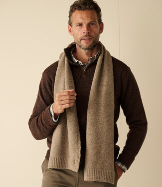 FORMEN sjaal met ribboord beige