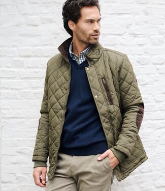 FORMEN Kakigroene quilted herenjas
